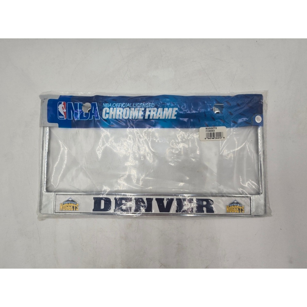 NBA Denver Nuggets Chrome License Plate Frame Official Licensed